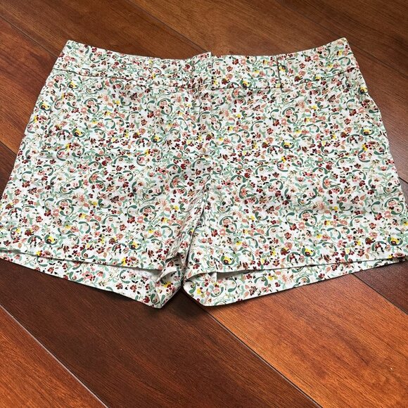 Loft Womens Floral Chino Shorts Size 4 - Picture 1 of 7